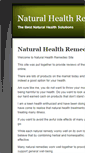 Mobile Screenshot of naturalhealthremediessite.com